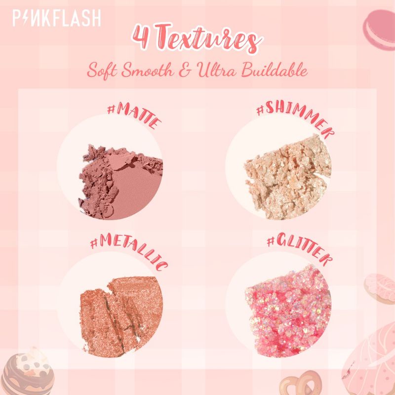 Pinkflash Pro Touch Eyeshadow Palette | Pink Dessert 12 Shades Eyeshadow Palette