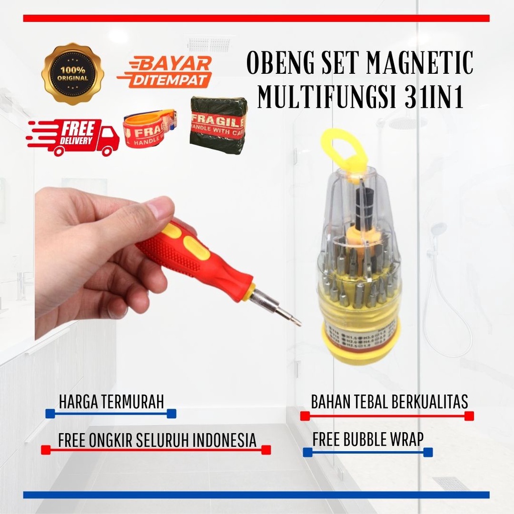 OBENG SET MAGNETIC MULTIFUNGSI 31 in 1 MINI SCREWDRIVER TERMURAH