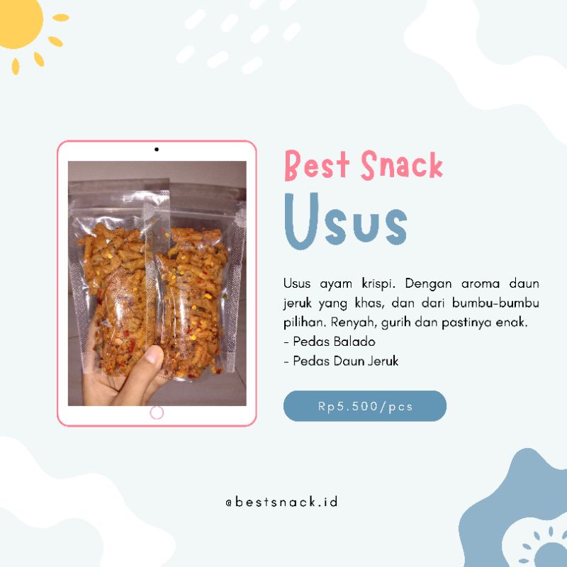 

BEST SNACK USUS AYAM KRISPI 50GR