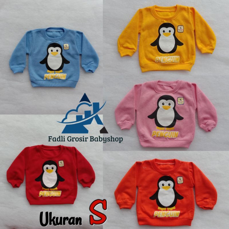 Sweater Bayi Motif Penguin Ukuran S Terbaru