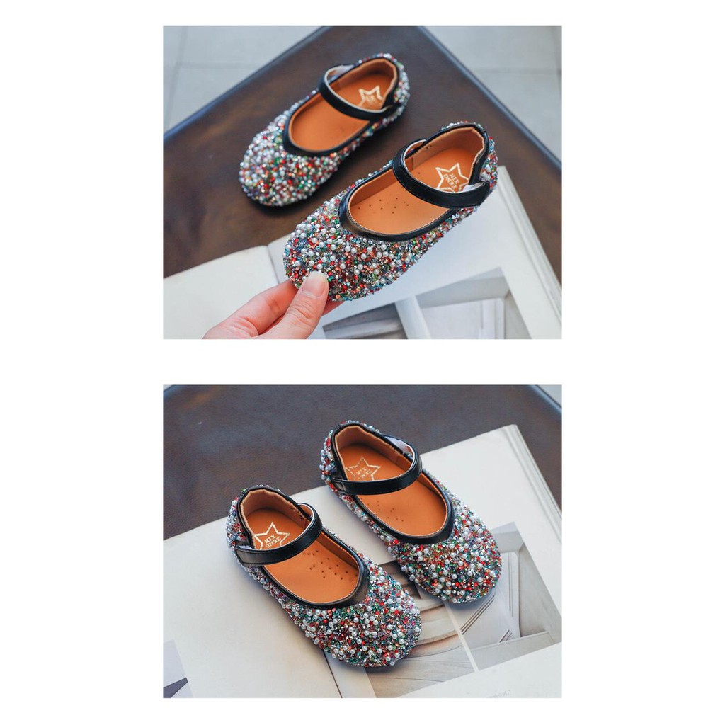 (LOLI-JKT)SP-250 SEPATU IMPORT MUTIARA PELANGI SEPATU ANAK CEWEK PESTA 23-34