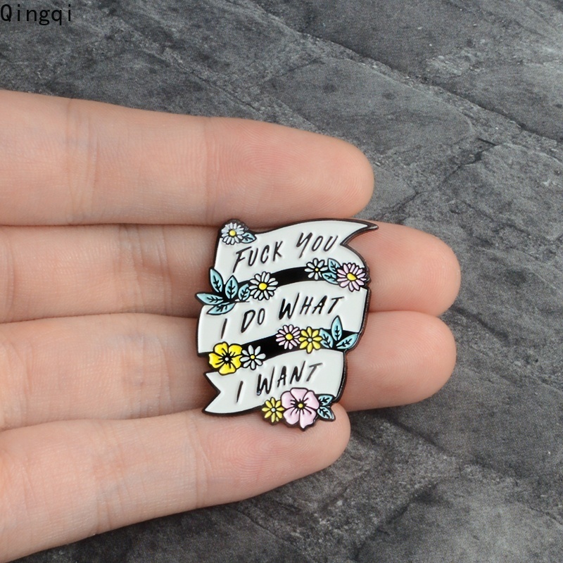 Bros Pin Enamel Desain Kutipan I Do What I Want Untuk Wanita Power