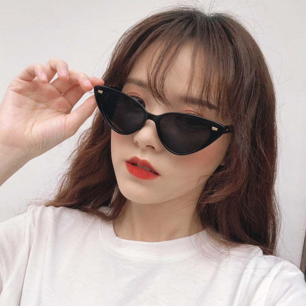 Mxbeauty Kacamata Hitam Wanita Kepribadian Punk Hip Pop UV400 Matahari Kacamata Bingkai Kecil Padi Kuku Gaya Korea Sunglasses