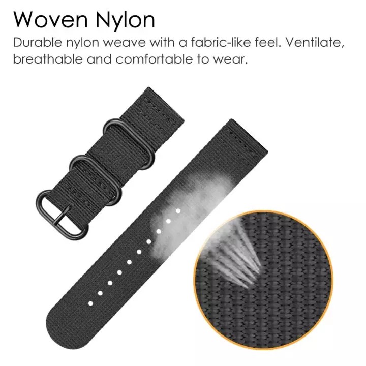 Tali Strap Nilon loop Nylon untuk Haylou Solar LS05S / LS04 / LS09B / RT2 LS10 - NYL22 Strap