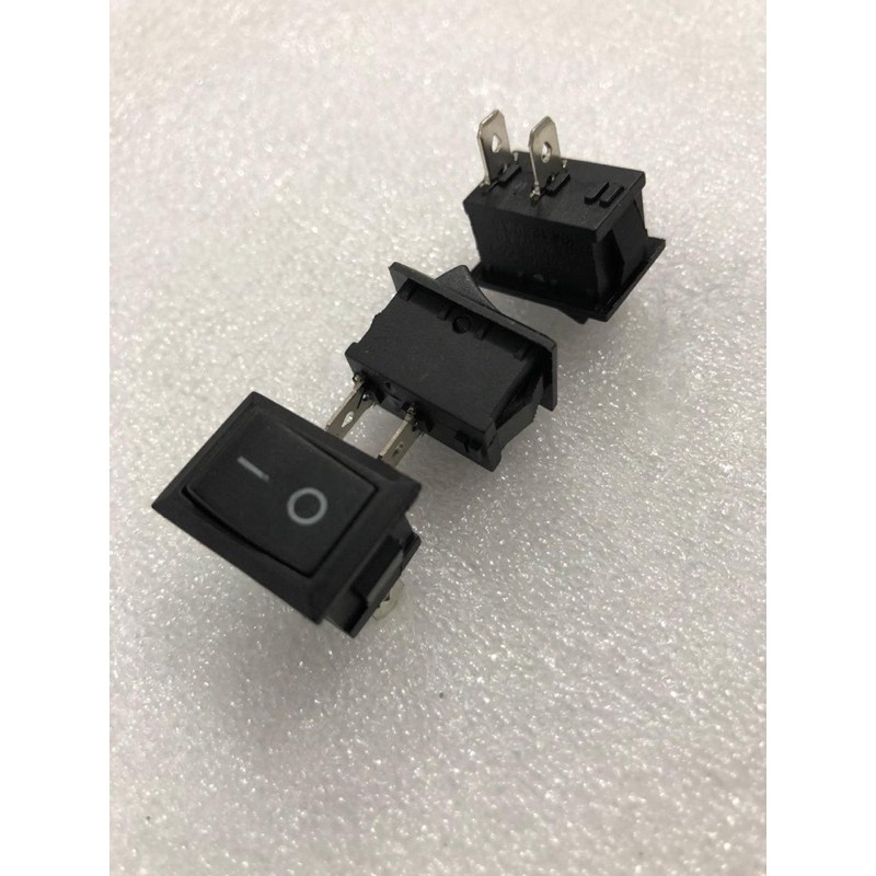 Rocker switch mini hitam 2 pin / 2 kaki ON OFF ROCKER SWITCH