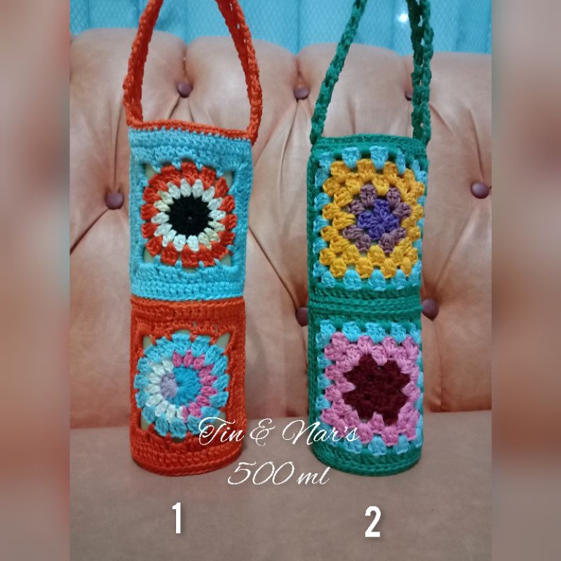 Sarung botol rajut minum/tas botol/cover botol