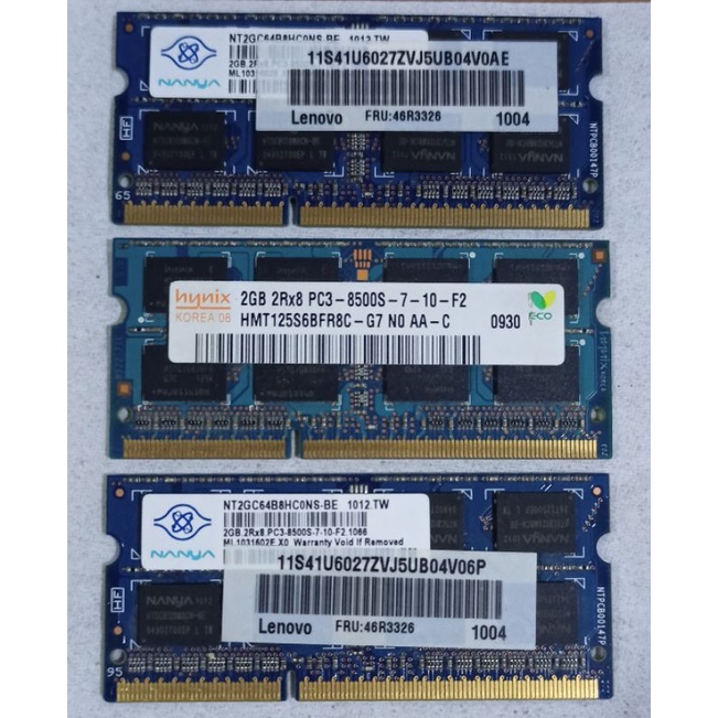 Memory Ram Laptop DDR3 2GB Copotan Kondisi Baik - Ram DDR3 2GB