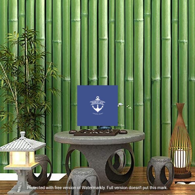 Wallpaper stiker dinding motif bambu polos