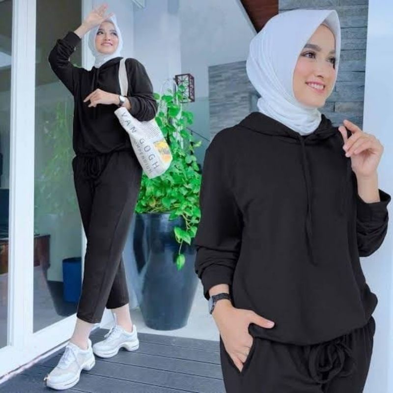 SET CELANA SELINA HODIE, BABYTERRY, GAMIS HIJAB MUSLIM, SETELAN