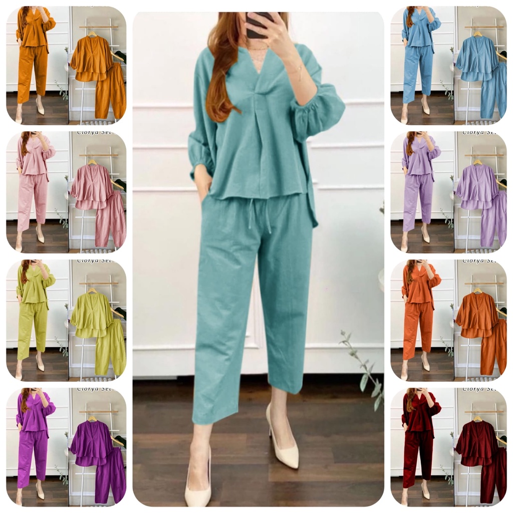 set setelan baju dan celana kondangan baju kondangan pesta setelan brokat murah Terbaru modis