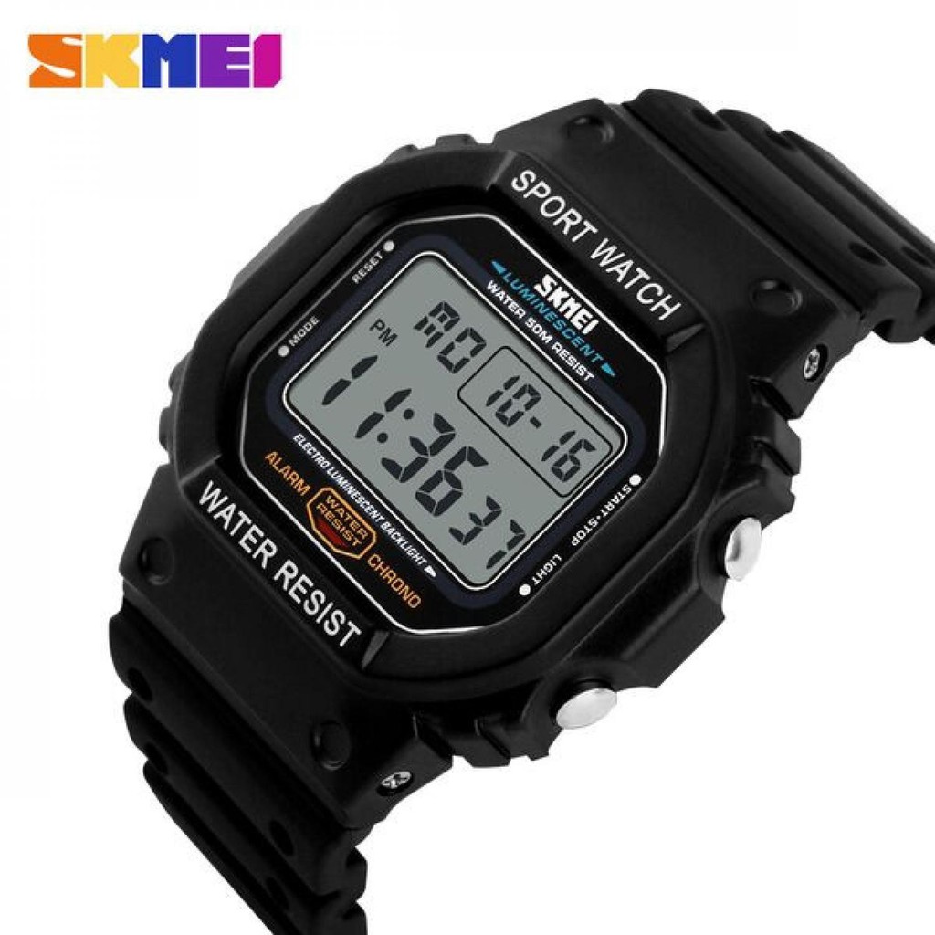 Jam Tangan Skmei Digital Pria JT 108 Jamtangan Silicone Kokoh Waterproof Skemei Cowok Keren Anti Air