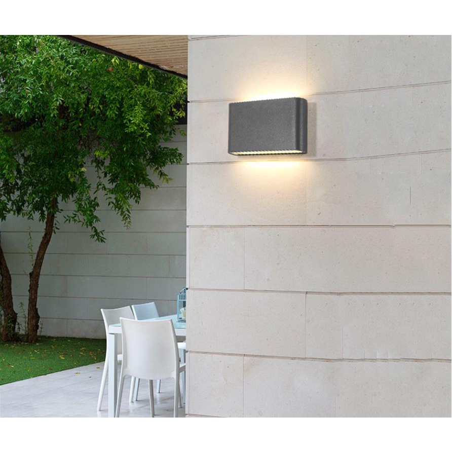 Lampu Tembok Teras Lampu Garasi carport anti Air minimalis Modern Arcatech Lampu pagar tembok anti air Lampu Hias Dinding LED Outdoor Waterproof Waterproof IP65 6W/12W LED Wall Light Modern Indoor/Outdoor Decor Up Down Dual-Head Aluminum Wall Lamp