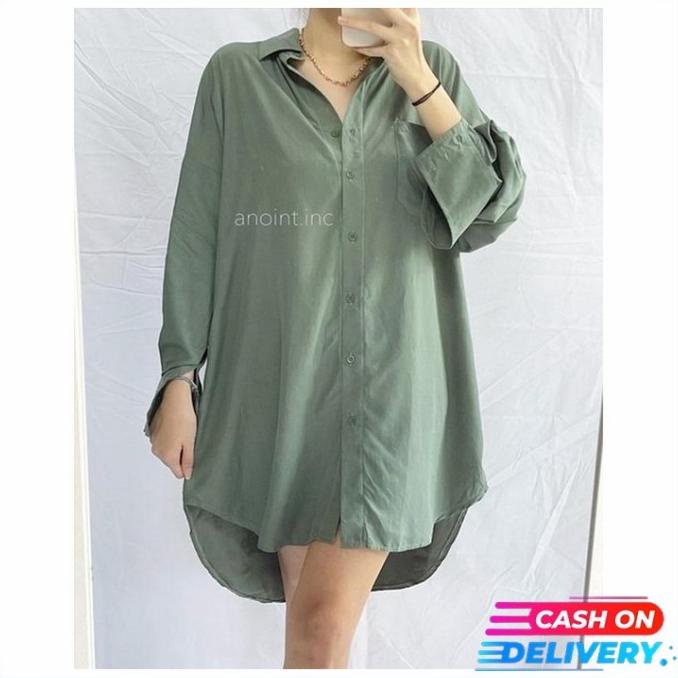 KEMEJA JUMBO WANITA KOREA OVERSIZE CEWEK BIG SIZE KEKINIAN BESAR TERBA DFGD65465