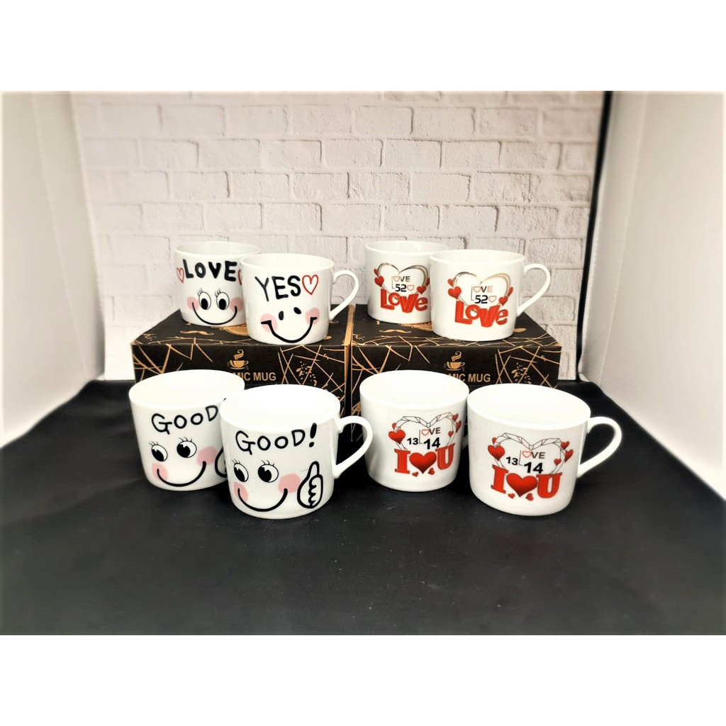 BABEE - MUG COUPLE MINI / MUG PASANGAN HADIAH / MUG KERAMIK COUPLE / KADO UNIK GIFT