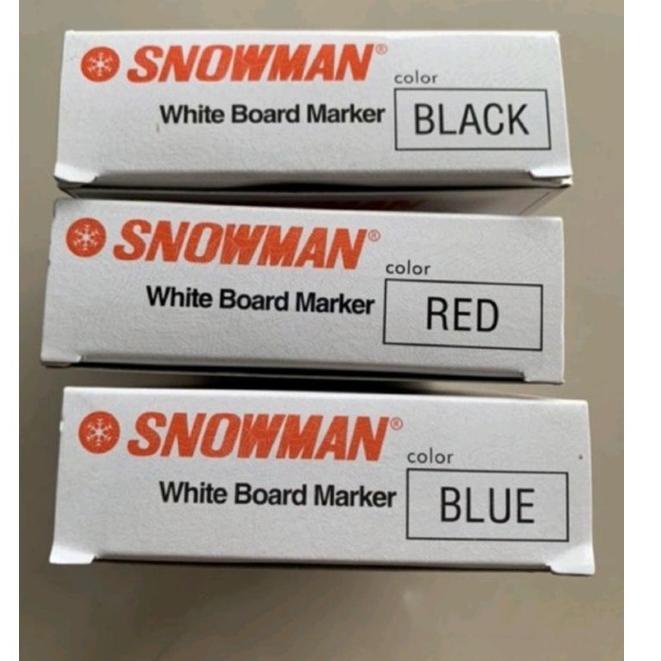 

(R7R1) ✔ Spidol Whiteboard Snowman Bg - 12 / ( 12 pcs) //Trend@bagus