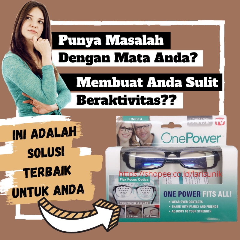 Kacamata Kesehatan Kaca Mata Baca Plus One Power Auto Focus Readers Kacamata Pria Wanita