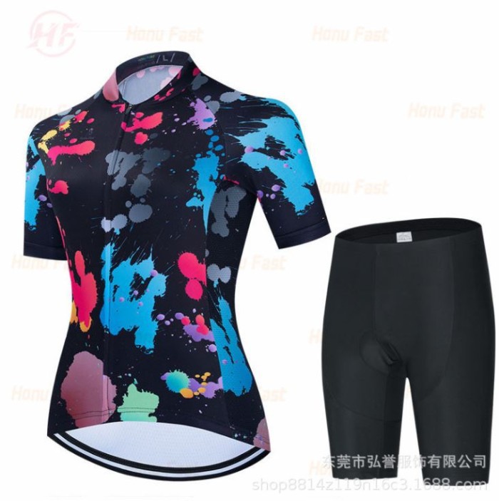 Jersey Set Wanita baju dan celana Premium Leaf Abstract