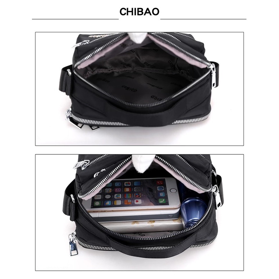 Tas Wanita Import Jinjing Selempang CHIBAO Mini CB0717 0717 Parasut Kualitas High Quality Impor