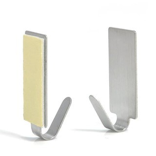 Gantungan Hook Stainless Steel Isi 6 Tempel Dinding - Advanced Stainless Wall Hook Serbaguna