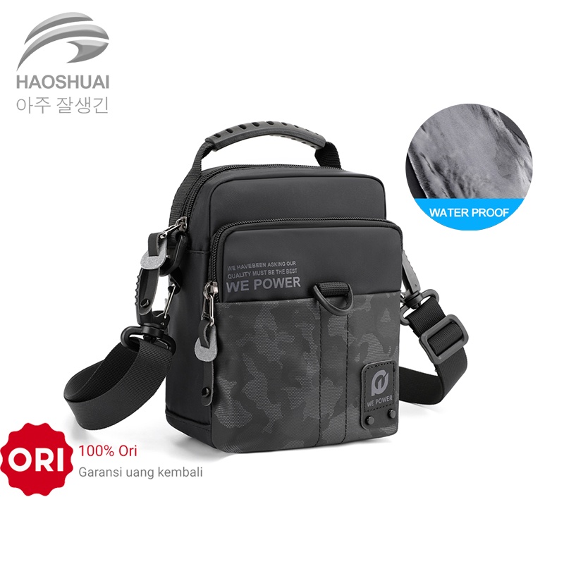 HAOSHUAI 1781 Tas Selempang Pria Sling Bag Pria Waist Bag Pria Waterproof WATCHKITE WKOS