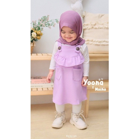 Babyjab Tunik Yoona Anak Perempuan - Baby jab Muslimah Cewek Usia 0 1 2 3 4 5 6 Tahun Lucu Adem Cantik
