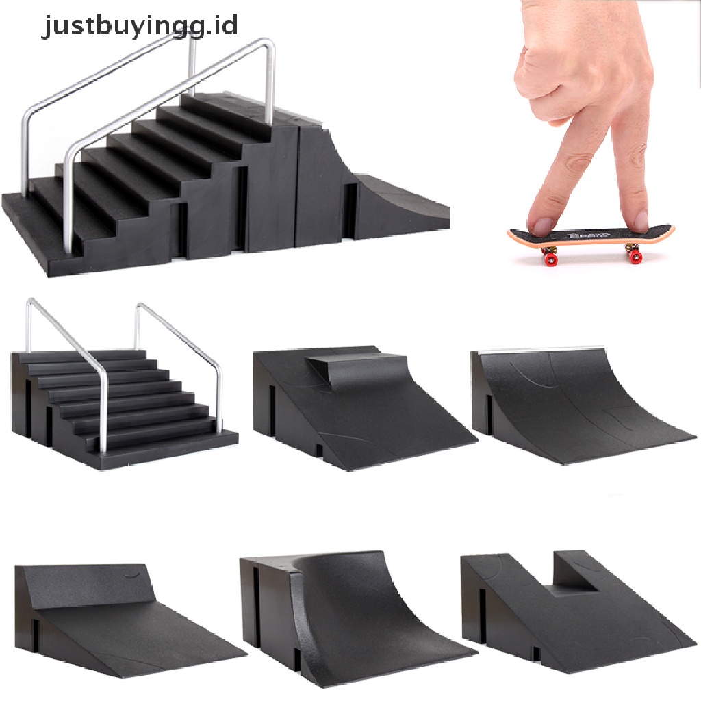 Set Mainan Skateboard Jari Mini Dengan Track Ramp Untuk Pelatihan