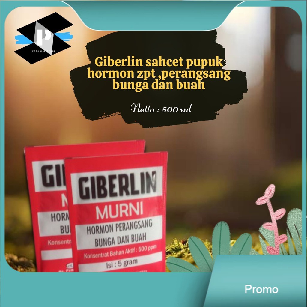 Pupuk Zpt Hormon  Sachet Giberlin/Giberelin - hormon zpt,perangsang bunga dan buah