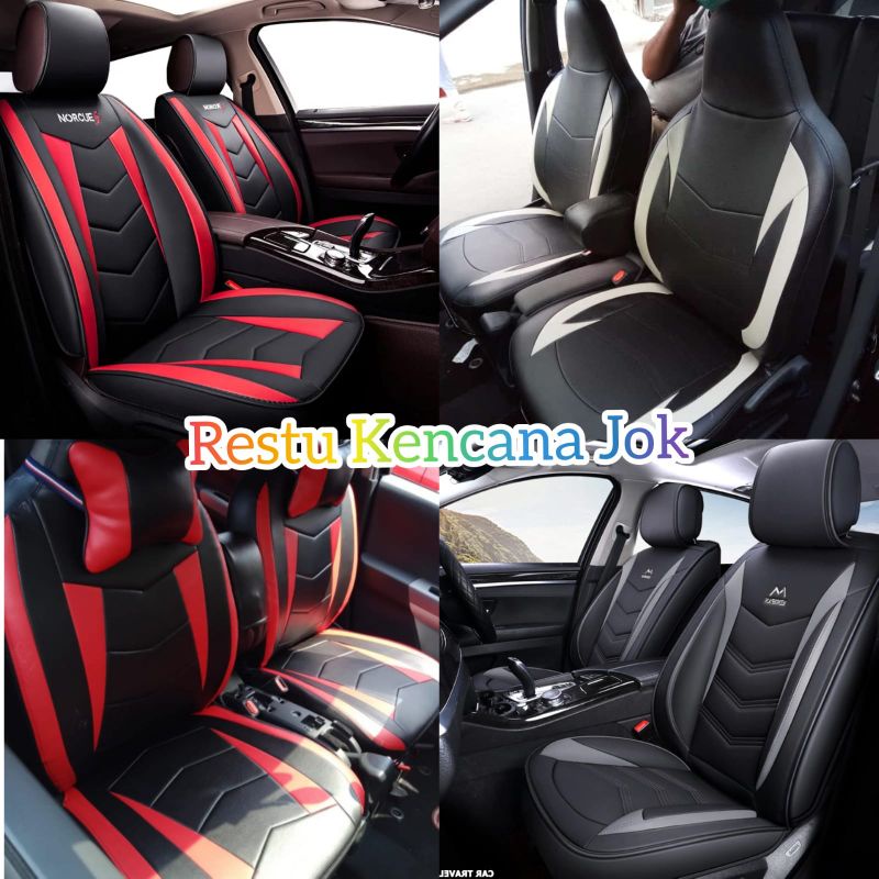 Ready sarung jok mobil avanza/xenia 2013-2015 dan rush/terios 2012-2015 bonus bantal leher 2pcs dan 