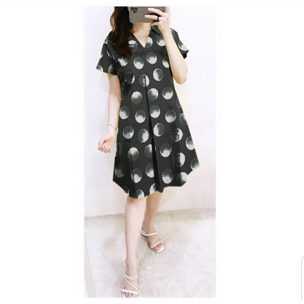*[HNFK] Dress Wanita / Dress Laina  / Dress Wanita Korea / Pakaian Wanita Terbaru / Dress batik