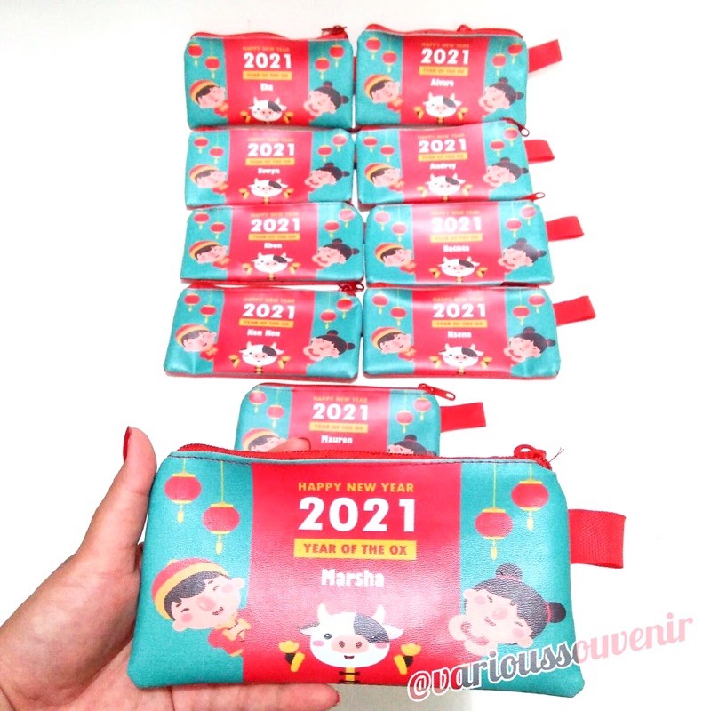 Custom Dompet Panjang Imlek Shio Kelinci Rabbit Bunny Tahun Baru Imlek Cina Chinese Tahun 2023 Angpao Minim 10pcs Gambar Sama Nama Beda