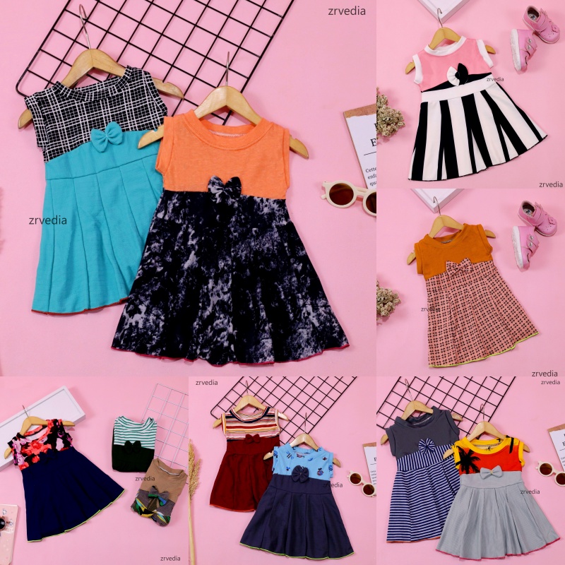 Dress Aila size Bayi - 6 Tahun / Dres Pesta Murah Grosir Baju Anak Perempuan Harian Gaun Yukensi