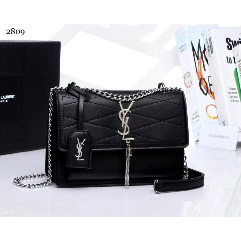 ID TAS WANITA New Yves Saint Lourent New YSL Sunset BagCode : 2809 (WITH BOX)
Size  : 23x8x16
Qualit