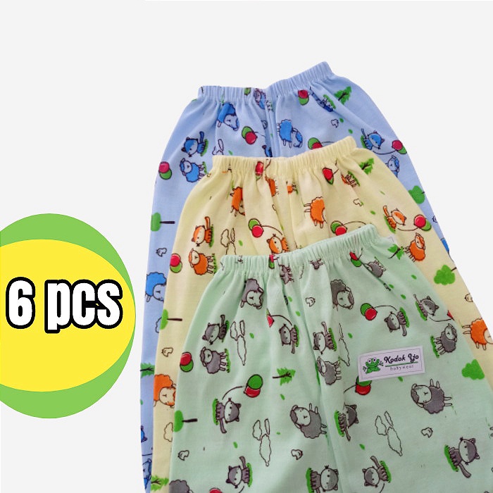 [6pcs] CELANA BAYI PANJANG FULLPRINT