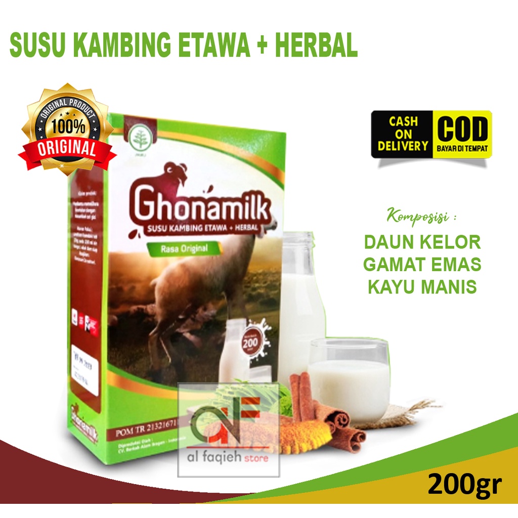 

Susu Kambing Etawa Ghonamilk ASLI - Plus Herbal Daun Kelor Gamat Kayu manis