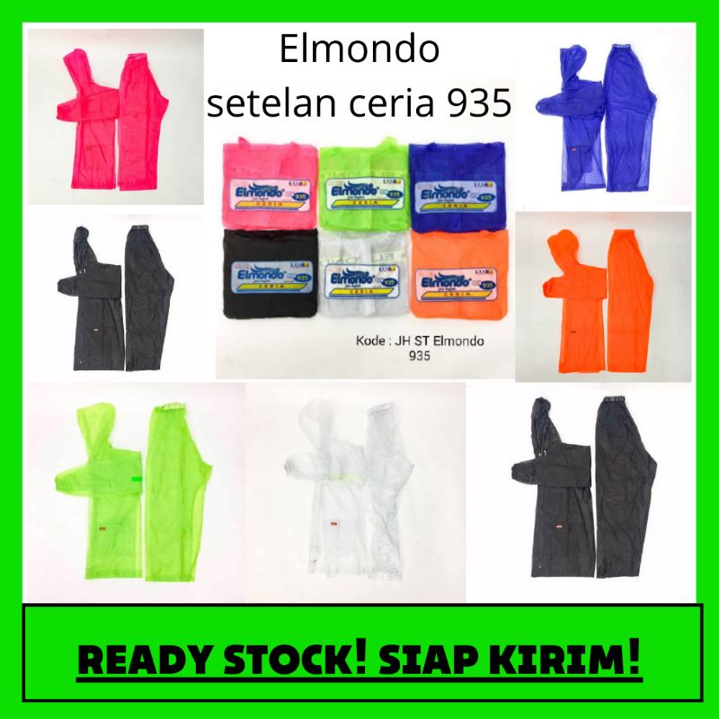 Mantel Jas Hujan Setelan Jaket Celana Dewasa Elmondo Ceria EJC 935 Murah