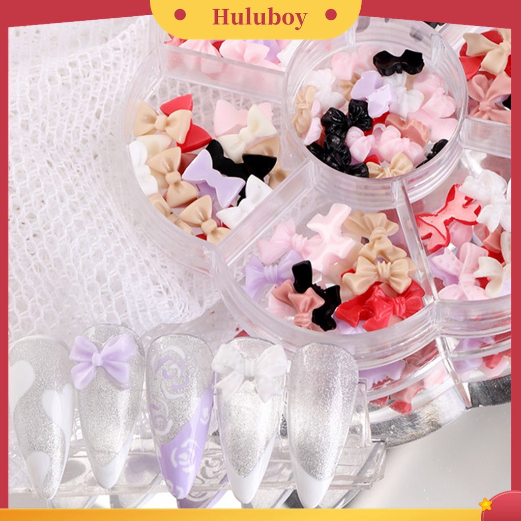 Huluboy Huluboy♡ Ornamen Pita 3D Bahan Resin Untuk Dekorasi Nail Art Charms