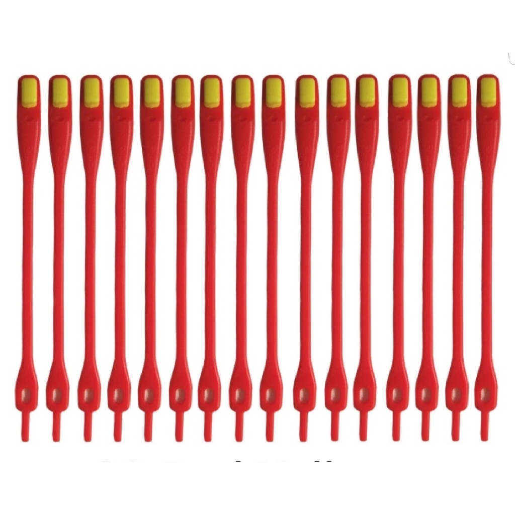 HILACES BASIC Lazy Shoelace Tali Sepatu Silikon tali sepatu karet (8PCS/PACK)-RED/YELLOW