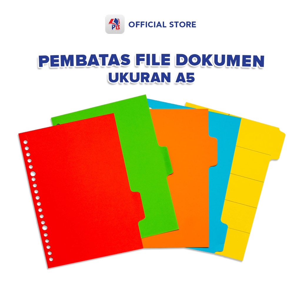 

Pembatas binder / Pembatas binder a5 / Kertas File A5 Binder Divider Loose Leaf Isi 5 Pembatas 20 Lubang Berwarna / PB EDUKASI ANAK - PBNB