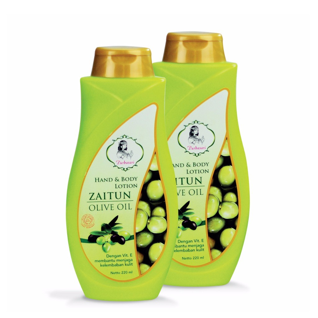 PURBASARI Hand &amp; Body Lotion Zaitun - 220ml | Body Lotion | Hand Body | Perawatan Kulit Kering