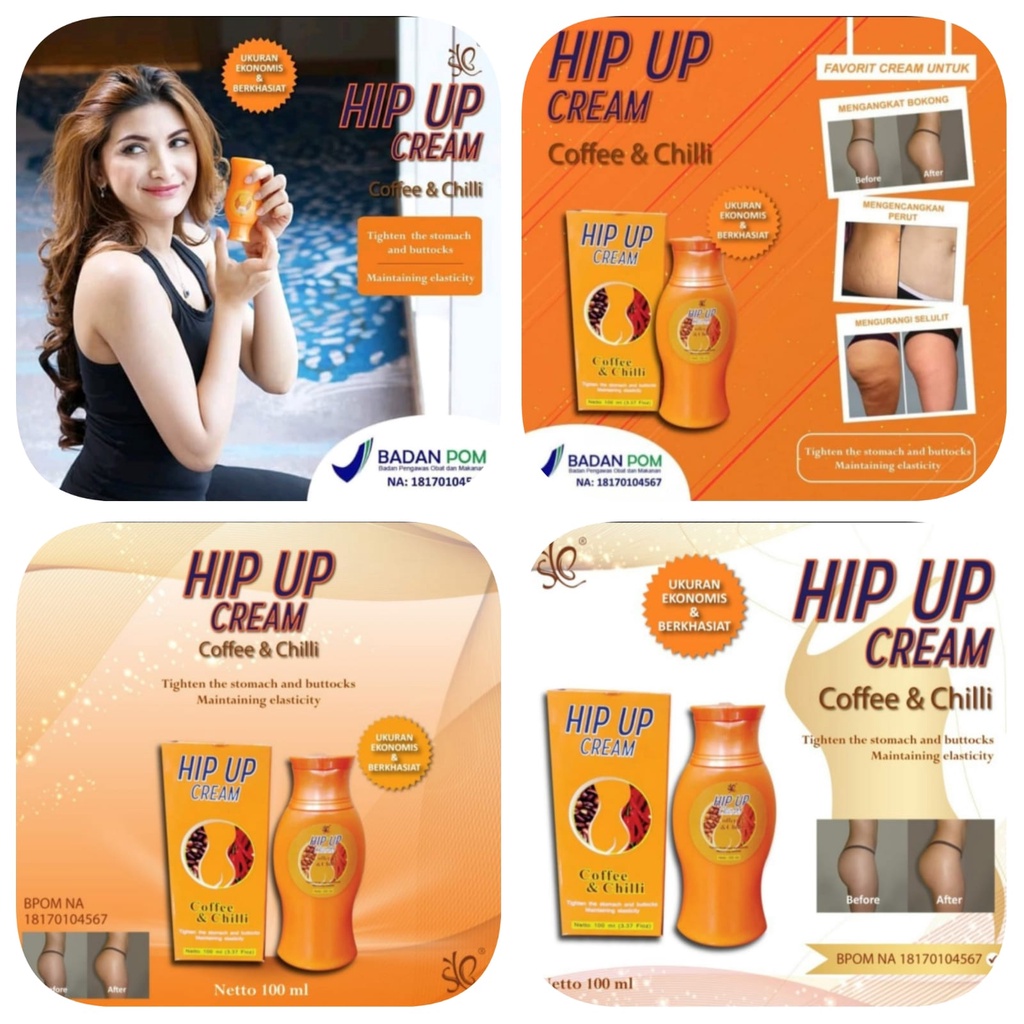 HIP UP CREAM LOTION BY SYB ORIGINAL BPOM - CREAM PEMBESAR BOKONG AMAN ALAMI