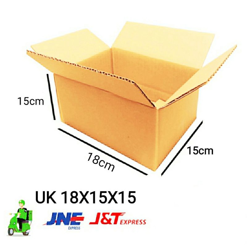 

termurah kardus packing uk 18x15x15 cm polos