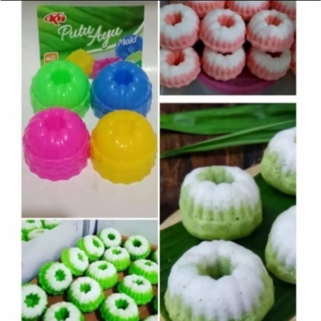 12pcs cetakan kue putu ayu  mawar  tulip  belimbing kukus KH 1 lusin