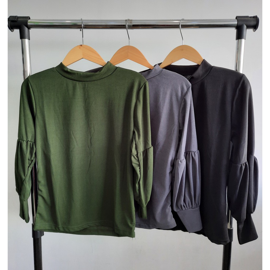 BLOUSE polos lengan balon