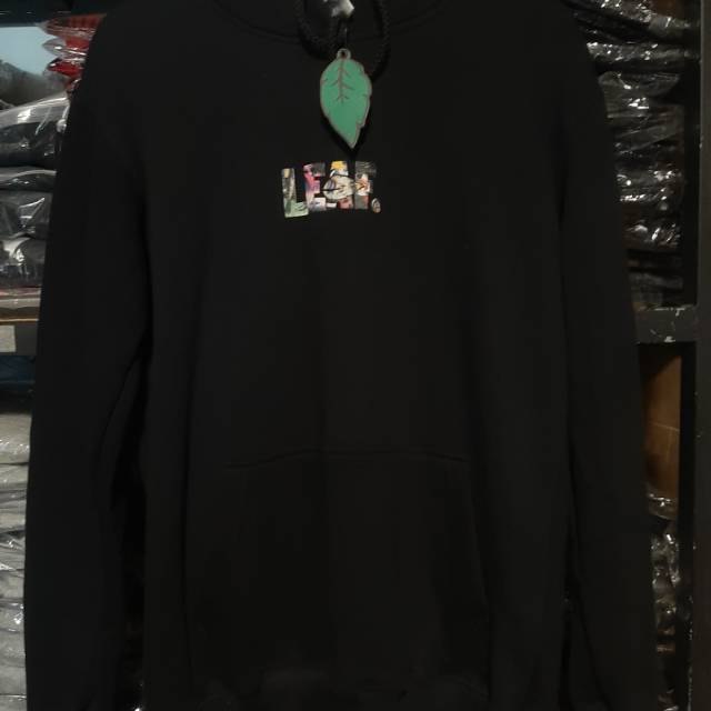HOODIE LEAF BLACK