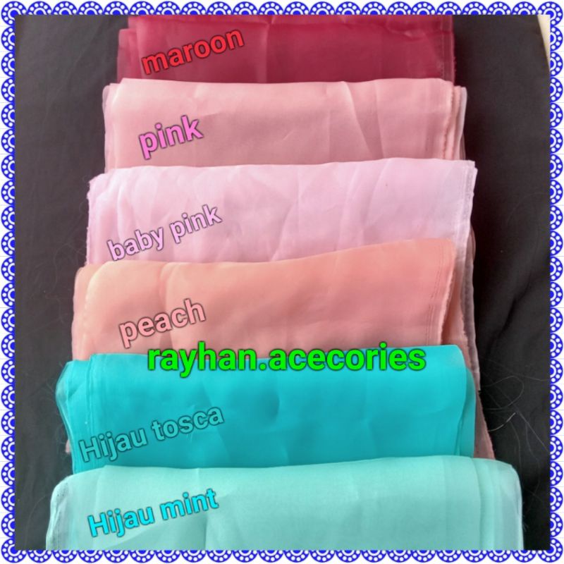 kain organza ukuran -+35×50 cm