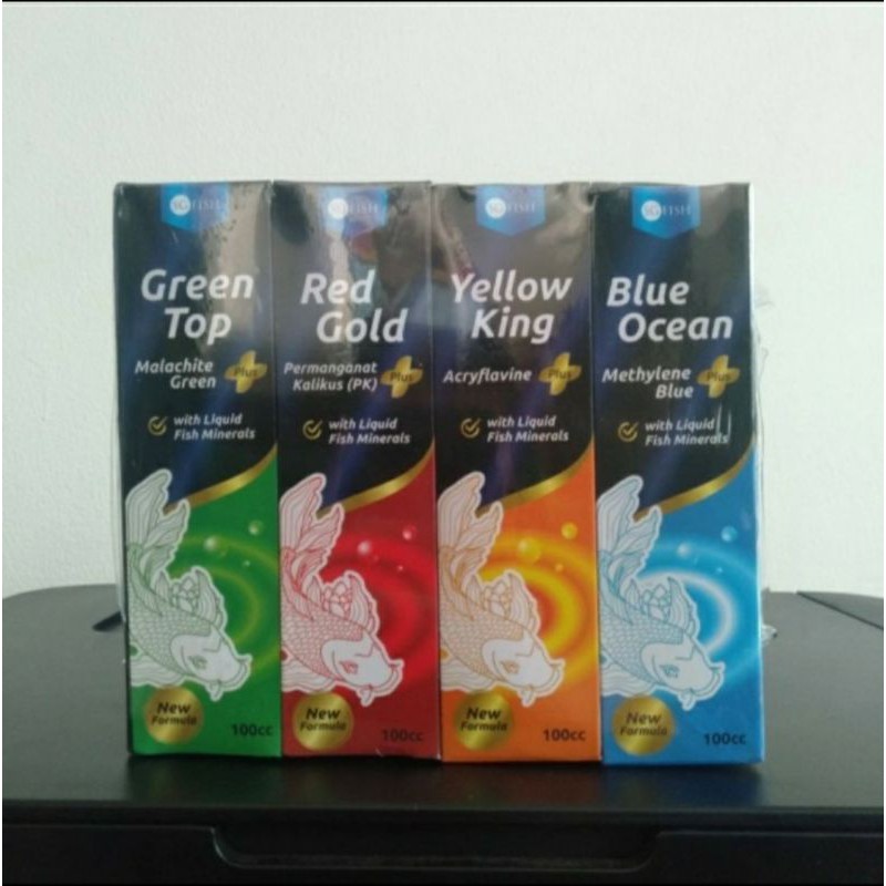 SG fish mix new formula Green top Red gold Yellow king - Blue ocean - green top