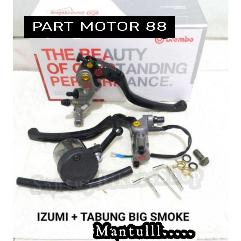 Master Rem Brembo Izumi Tabung BIG Smoke Universal Motor Mio Beat Satria Fu Ninja 150 Rx king Dll