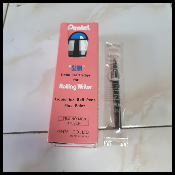 

Isi Pulpen Pentel Hitam Slim Mg8 1Lusin