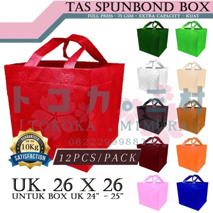 

Goodiebag [Premium] Tas Spunbond Box Kue Dan Kotak Nasi 25 X 25 Cm - Goodie Bag