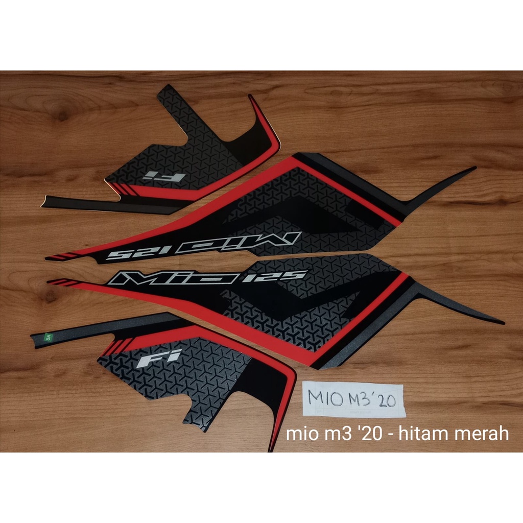 Stiker bodi Lis bodi Striping Mio M3 2020 - hitam merah